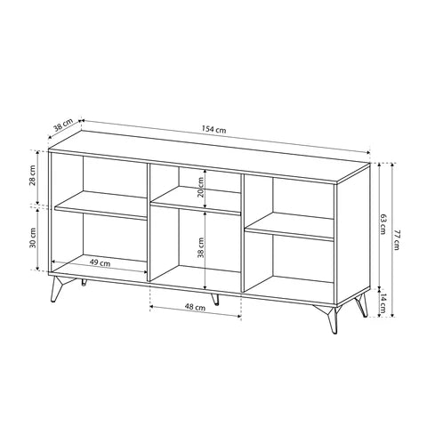Nirwana-kommode 154x77 i loftstil – billede 5