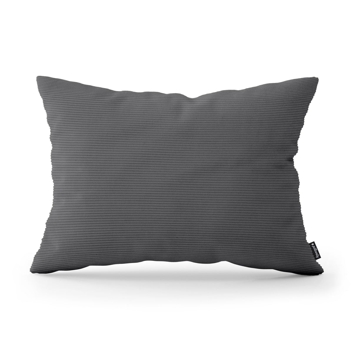 Poduszka dekoracyjna 40×55 cm do salonu w stylu loft | Sztruks Ciemny Antracyt (ONTARIO 16)