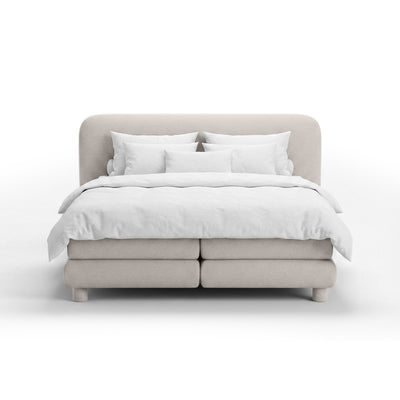 Portela-kontinentalseng med afrundet hovedgærde i modern organic-stil i OPULENCE-stof – billede 9