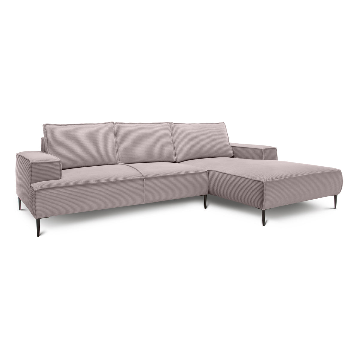 Narożnik 3-osobowy 275 cm w stylu modern classic | May Płowe Szkło (POSO 145) Prawostronny
