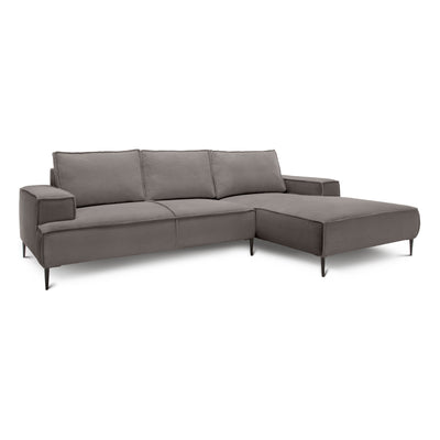 Narożnik 3-osobowy 275 cm w stylu modern classic | May Wędzone Drewno (POSO 04) Prawostronny