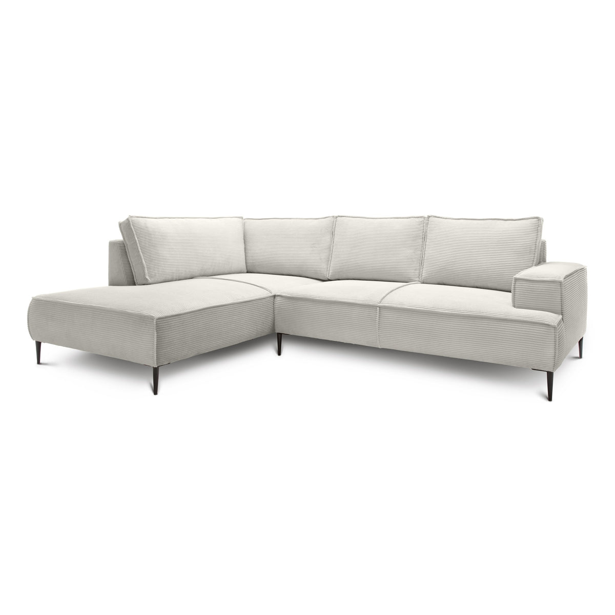 Hjørnesofa til 4 personer, 275 cm | May, Hørcreme (POSO 100), venstrevendt