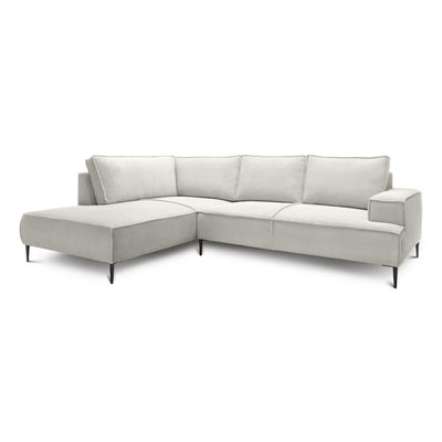 Hjørnesofa til 4 personer, 275 cm | May, Hørcreme (POSO 100), venstrevendt
