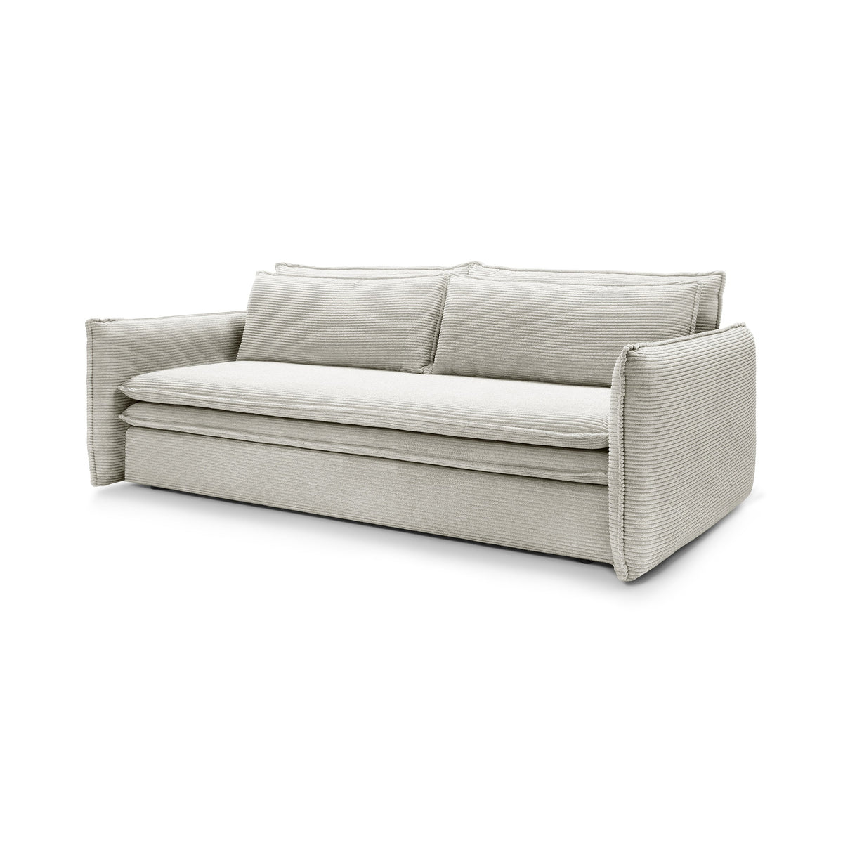 Sovesofa 140x200 med opbevaringsrum | Lily, Hørcreme (POSO 100)