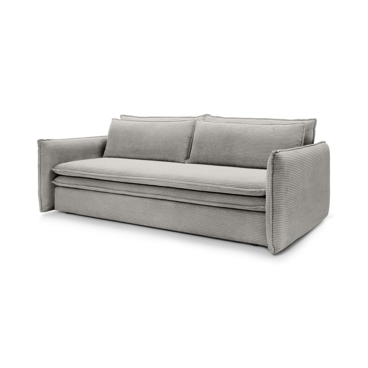 Sofa z funkcją spania 140x200 z pojemnikiem | Lily Popielata Biel (POSO 110)