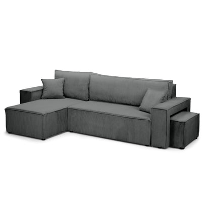 Universel hjørnesofa med sovefunktion og puf i moderne stil | Klara Zink (POSO 115) Universel