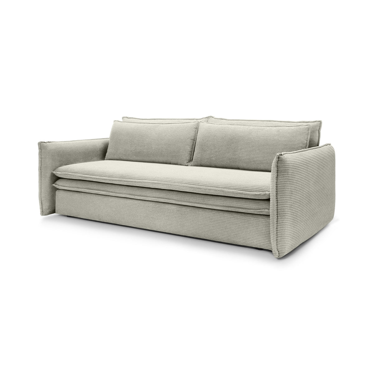 Sofa z funkcją spania 140x200 z pojemnikiem | Lily Szary Len (POSO 140)