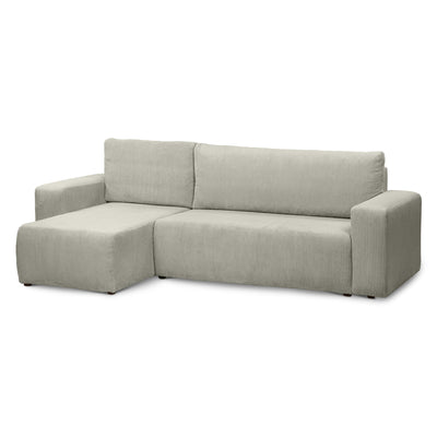 Universel hjørnesofa med sovefunktion til 3 personer, 200x142–154, i loft-stil | Kingi, Grå Hør (POSO 140)
