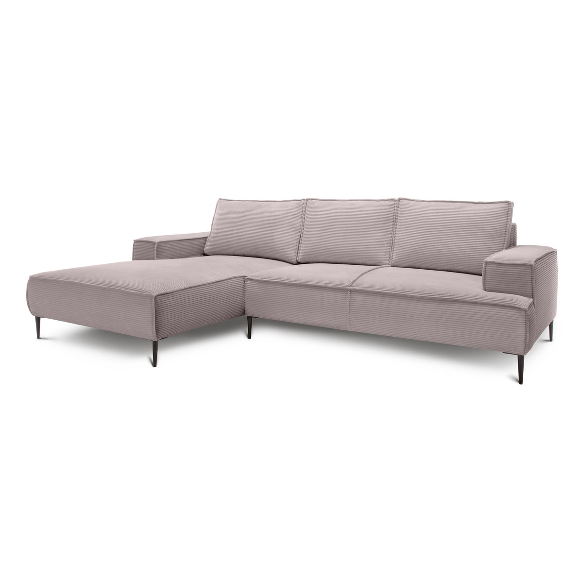 Narożnik 3-osobowy 275 cm w stylu modern classic | May Płowe Szkło (POSO 145) Lewostronny
