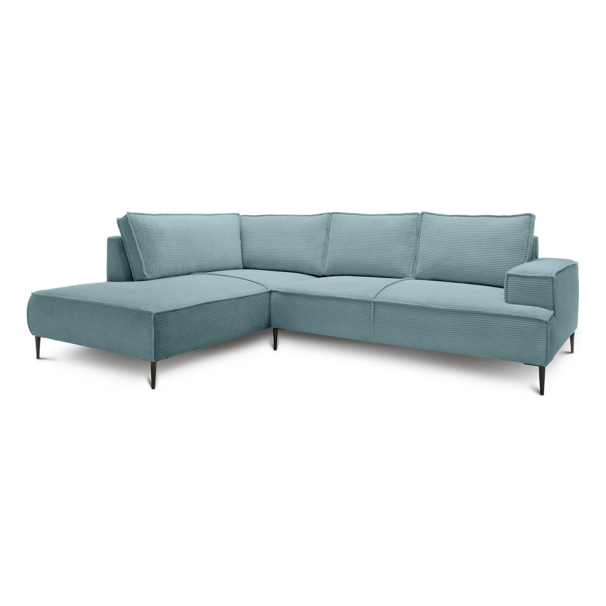 Hjørnesofa til 4 personer, 275 cm | May, Kold Mynte (POSO 26), venstrevendt