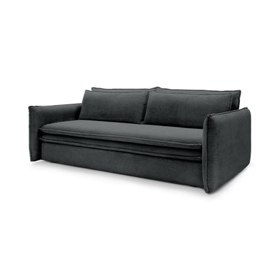 Sofa z funkcją spania 140x200 z pojemnikiem | Lily Antracyt (POSO 34)