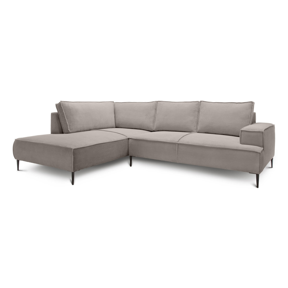 Hjørnesofa til 4 personer, 275 cm | May, Champagneaske (POSO 03), venstrevendt