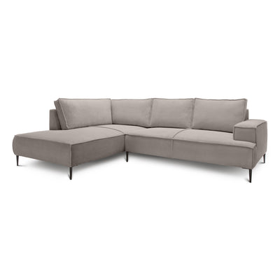 Hjørnesofa til 4 personer, 275 cm | May, Champagneaske (POSO 03), venstrevendt