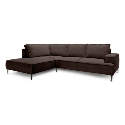 Hjørnesofa til 4 personer, 275 cm | May, Mørk Valnød (POSO 06), venstrevendt
