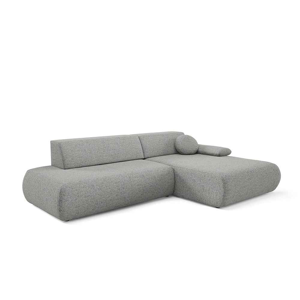 4-personers hjørnesofa med sovefunktion i minimalistisk stil | Puentro Højre Grå Sten (PUENTE 92)