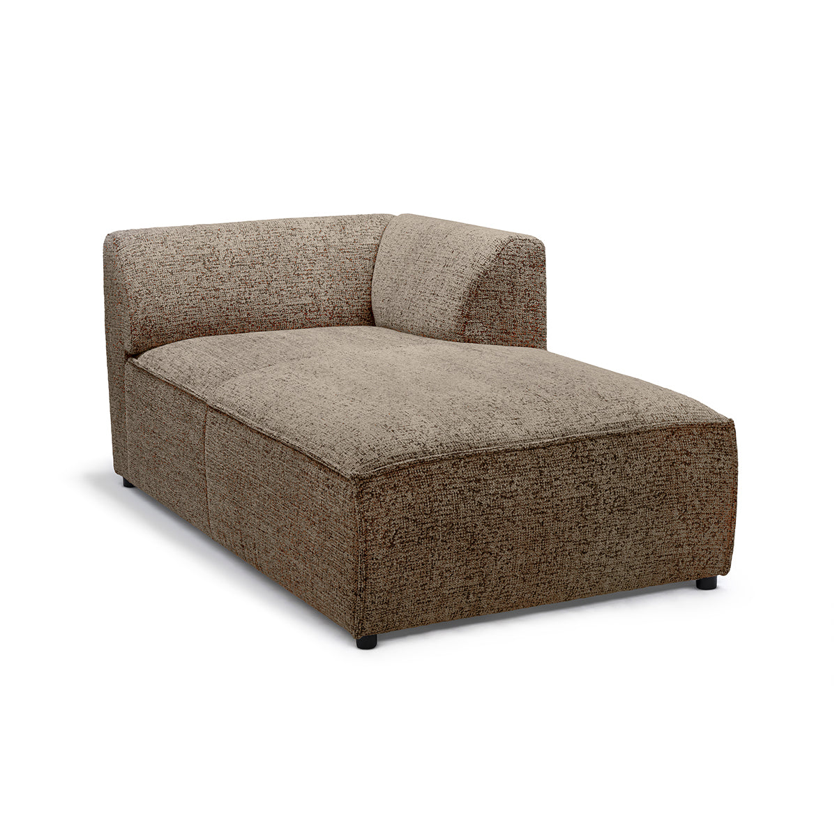 Sofa modułowa BRICK Moduł L Prawo Brązowy Kamień (BELLA 10)