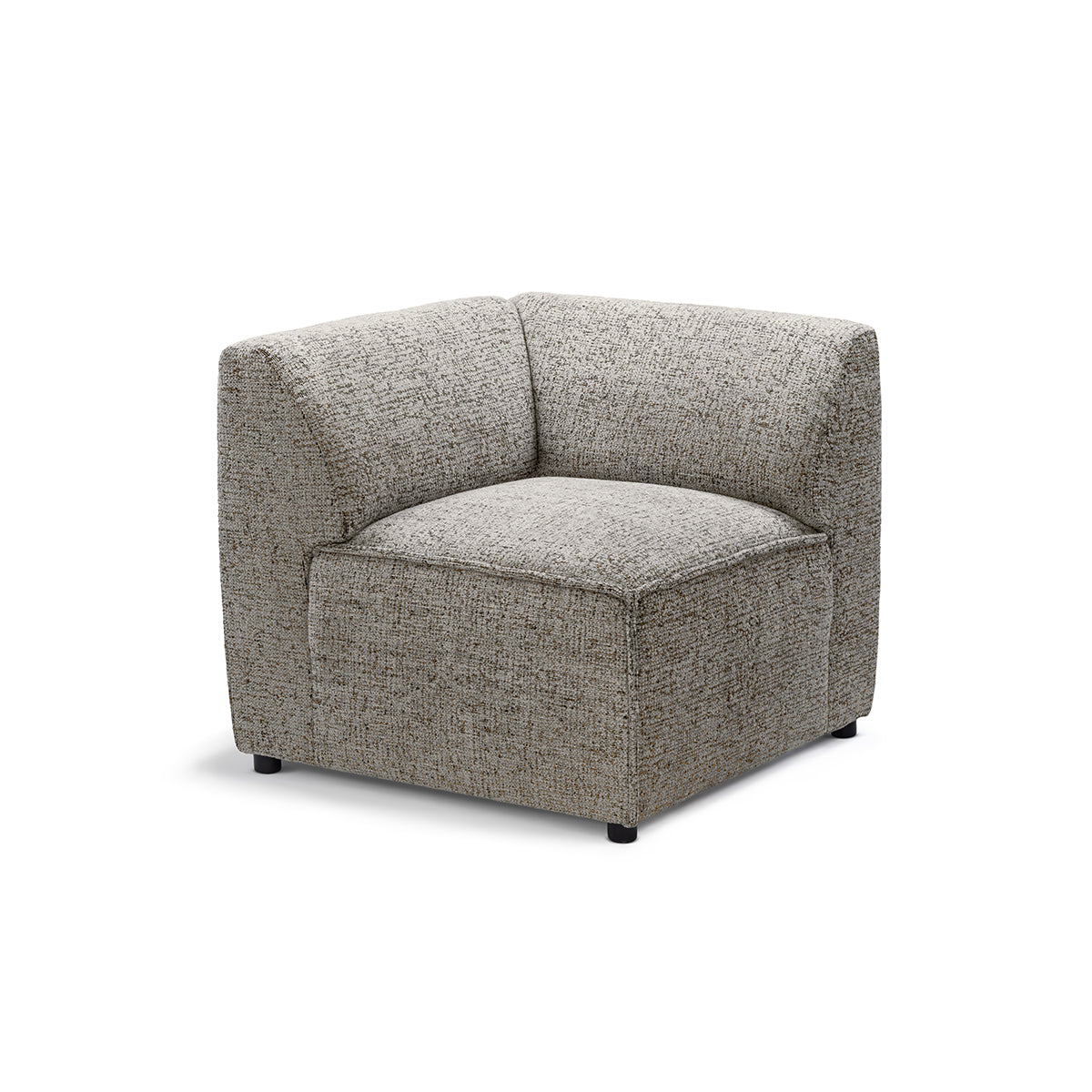 Sofa modułowa BRICK Moduł M Prawo Szary Taupe (BELLA 15)