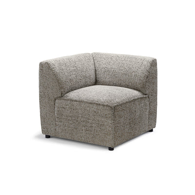 Sofa modułowa BRICK Moduł M Prawo Szary Taupe (BELLA 15)