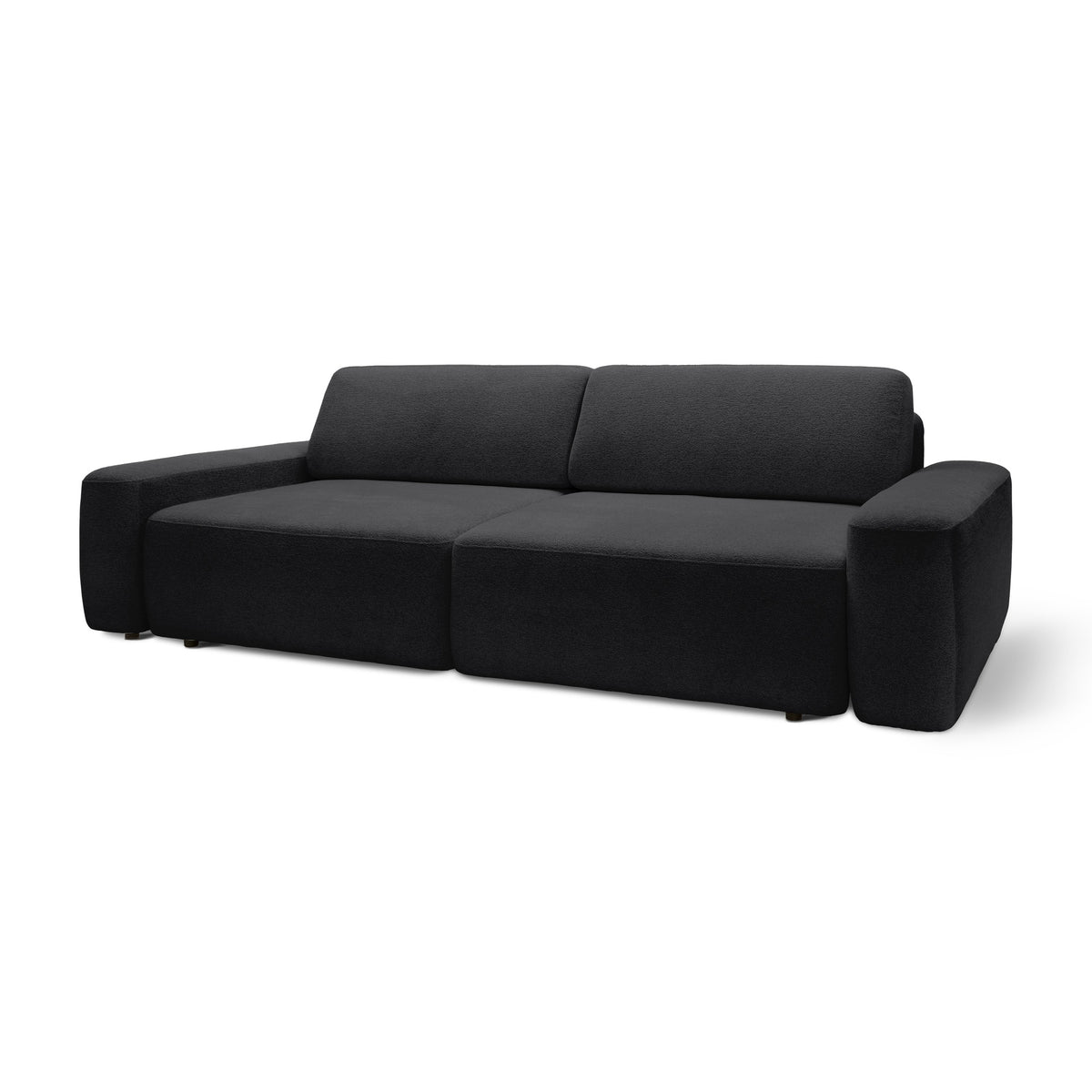 Sofa z funkcją spania 200x136 z pojemnikiem DL | Bamby Dymny Granit (RAVEN 15)