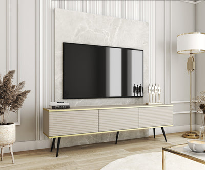 Meva TV-bord 175x30 med gyldne detaljer – billede 6