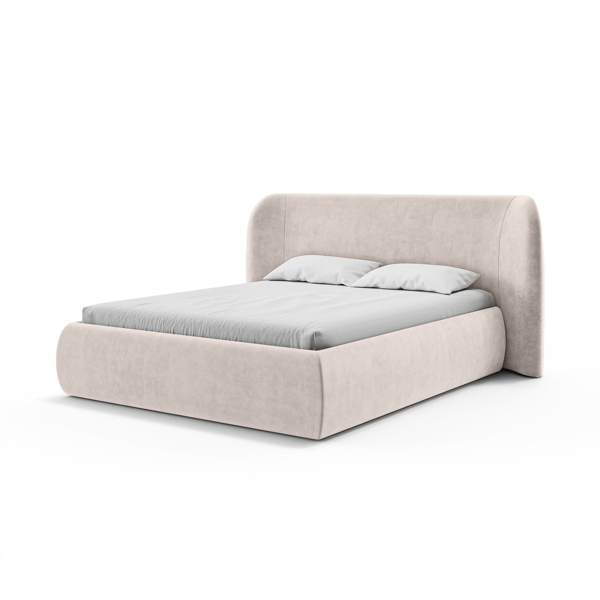 Łóżko tapicerowane Frasspo z pojemnikiem w stylu modern soft w tkaninie SALVADOR – zdjęcie 16