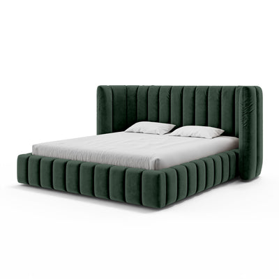 Łóżko tapicerowane Gianda pikowane z pojemnikiem w stylu modern soft w tkaninie SALVADOR – zdjęcie 19