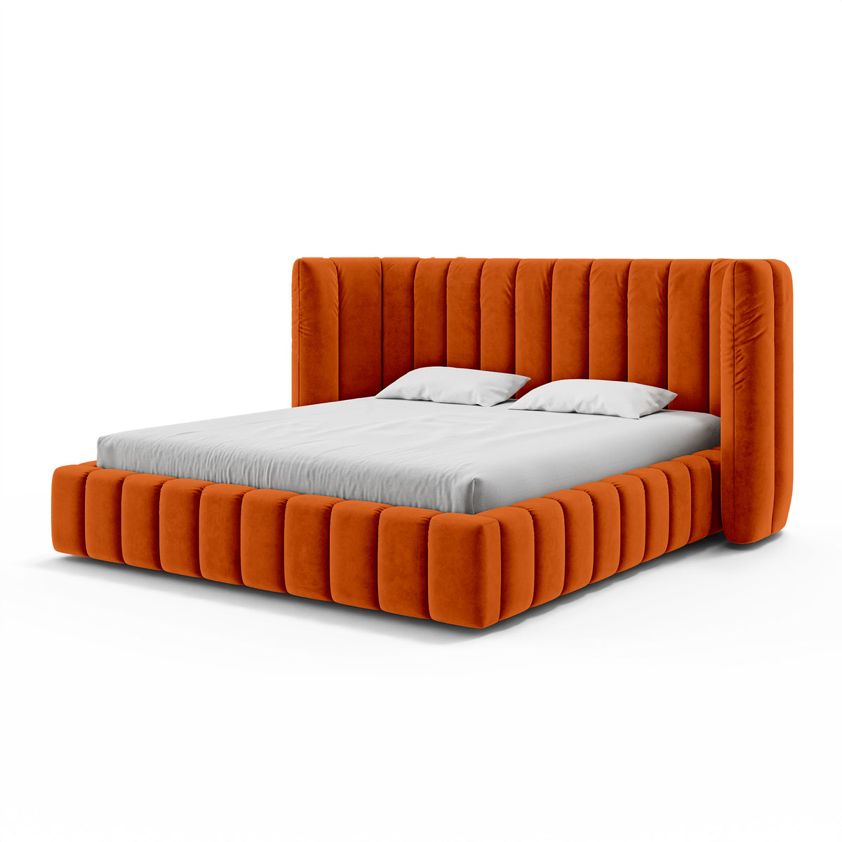 Łóżko tapicerowane Gianda pikowane z pojemnikiem w stylu modern soft w tkaninie SALVADOR – zdjęcie 14