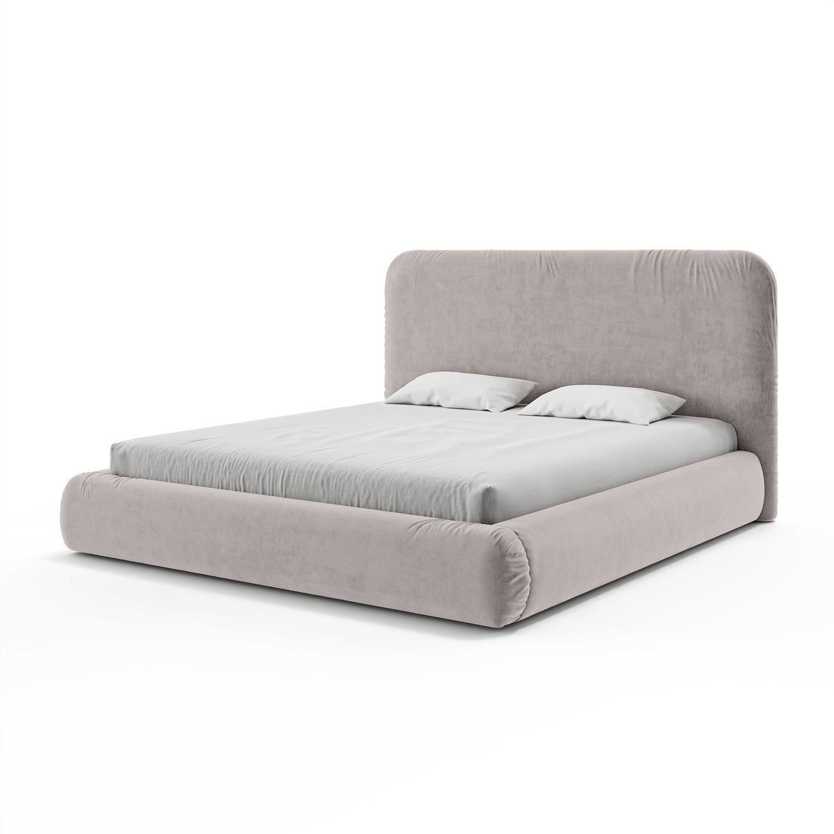 Łóżko tapicerowane z pojemnikiem w stylu modern organic | Paries 180x200 Popielisty Beż (SALVADOR 17)