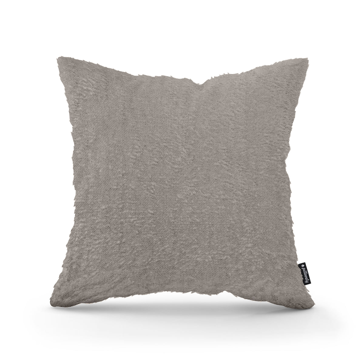 Poduszka dekoracyjna 45×45 cm w stylu glamour | Plusz Szarość Piasku (SORRISO 05)