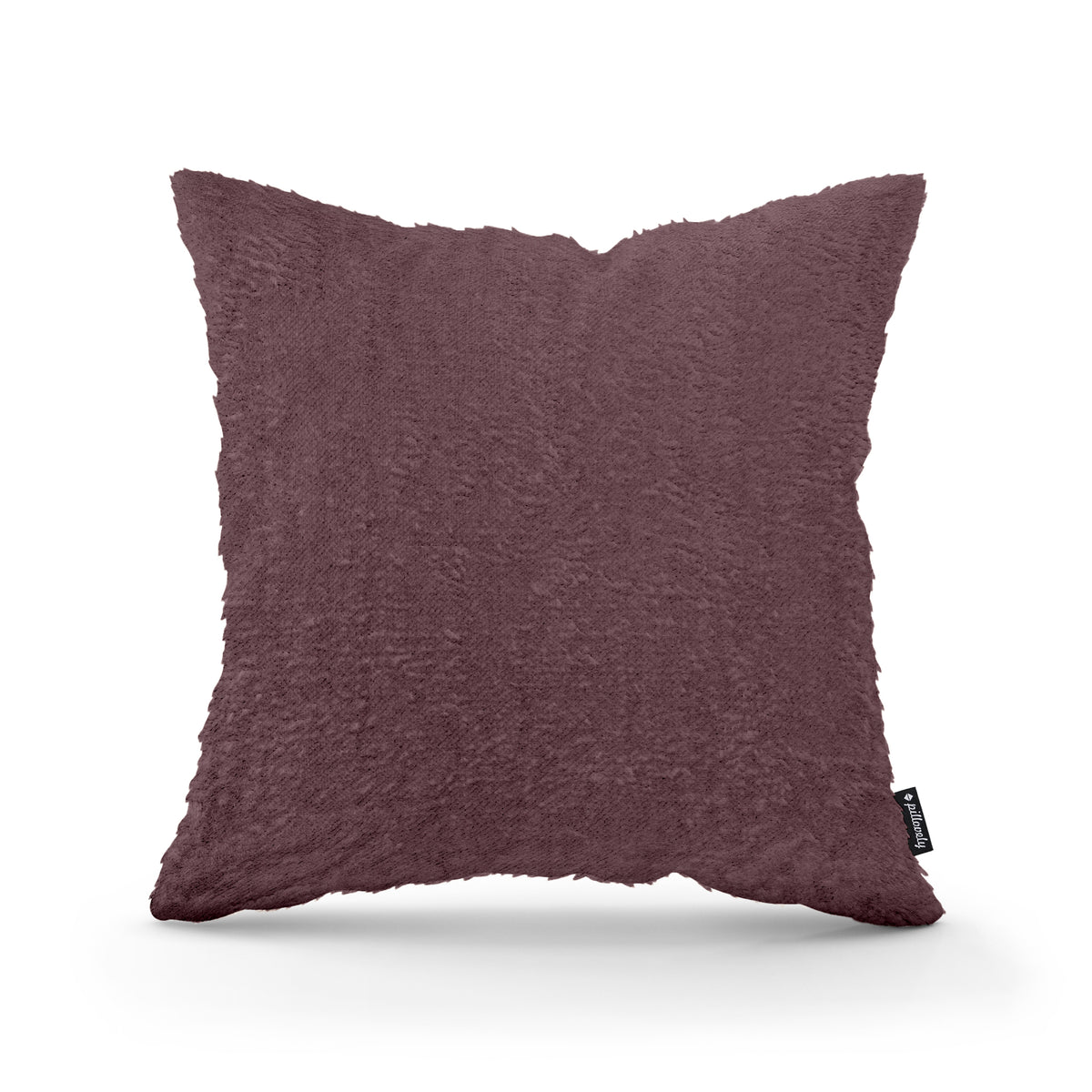 Poduszka dekoracyjna 45×45 cm w stylu glamour | Plusz Ciemna Śliwka (SORRISO 11)