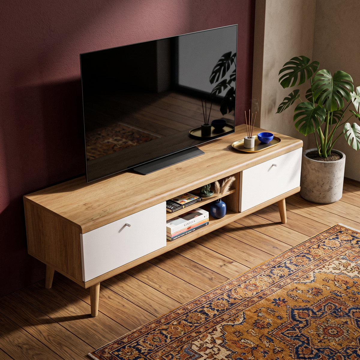 TV-bord til Lato 160x50 i skandinavisk stil – i indretningen