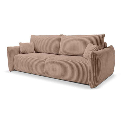 3-personers sovesofa, 145x200, med opbevaringsrum i moderne stil | ALLORO Solbrændt Ler (TILIA 17)