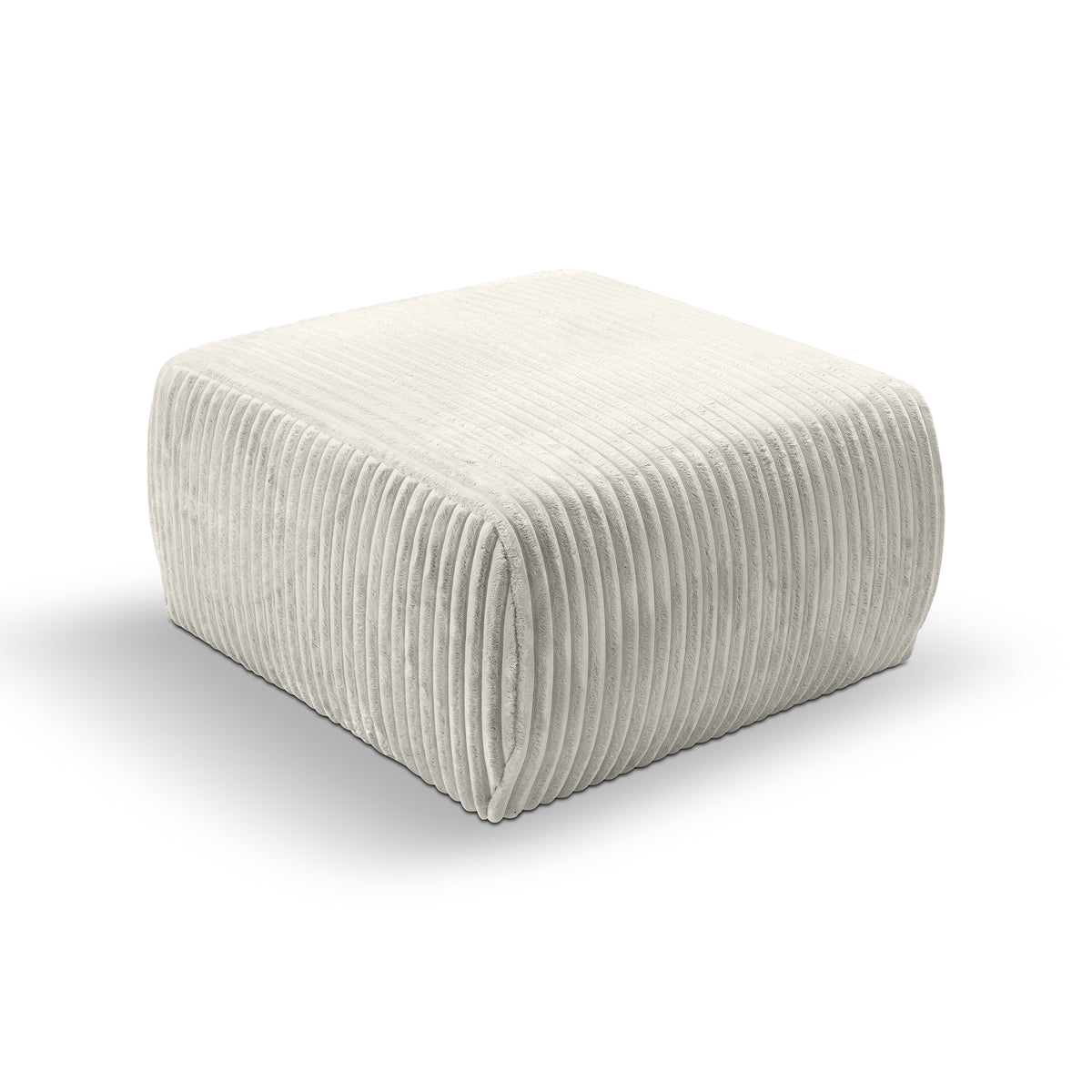 Polstret puf 82x41 i vintage-stil | ALLORO Flødeskum (TILIA 03)