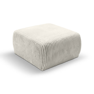 Polstret puf 82x41 i vintage-stil | ALLORO Flødeskum (TILIA 03)