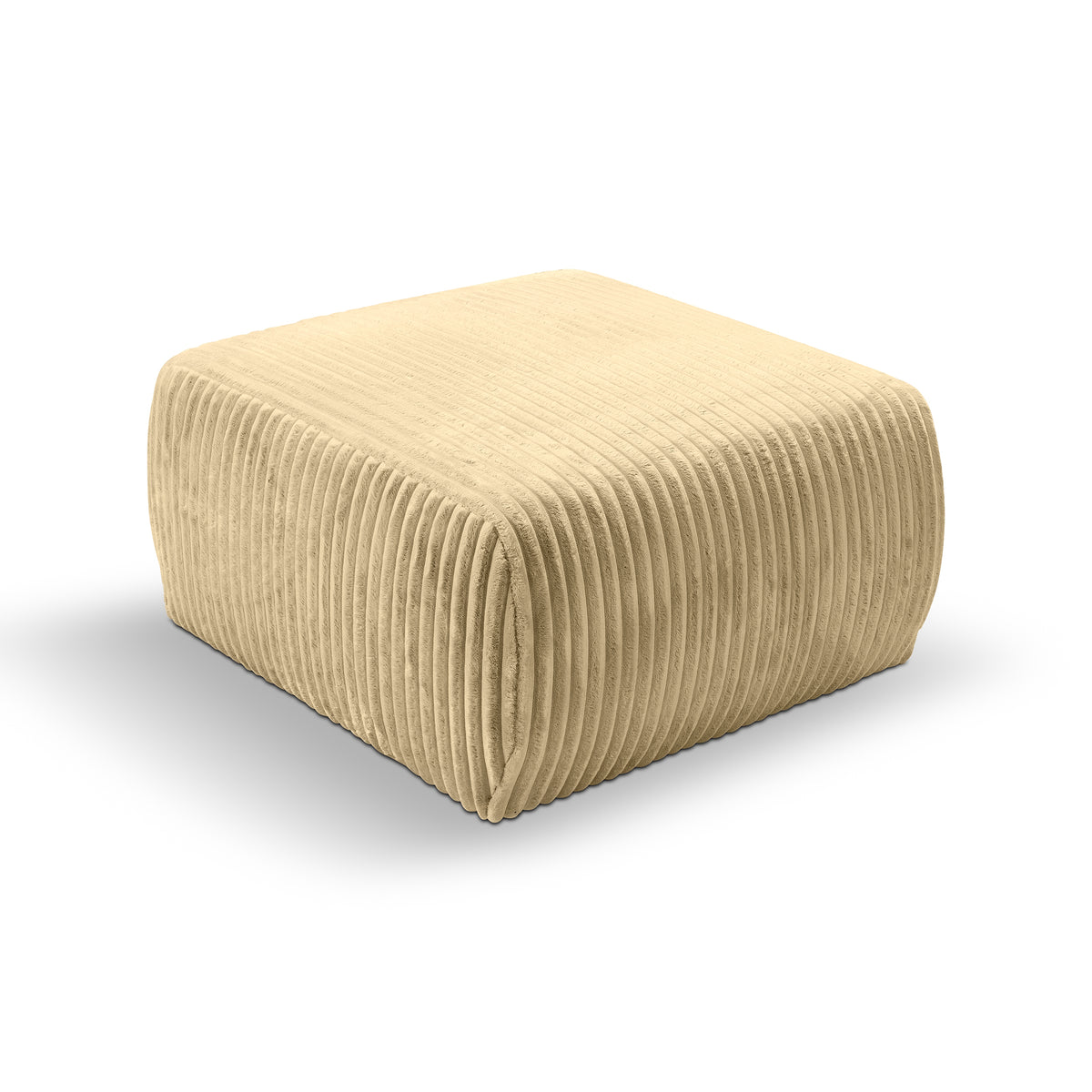 Polstret puf 82x41 i vintage-stil | ALLORO Gyldent Hør (TILIA 08)