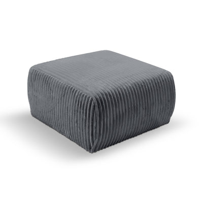 Polstret puf 82x41 i vintage-stil | ALLORO Grå Horisont (TILIA 90)