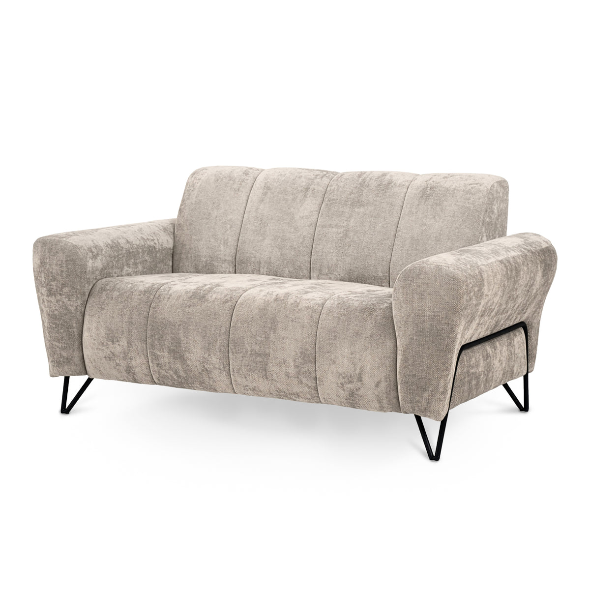 To-personers sofa til små rum, Vega-stof | Nellia Vaniljefnug (VEGA 02)