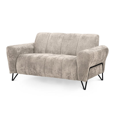 To-personers sofa til små rum, Vega-stof | Nellia Vaniljefnug (VEGA 02)