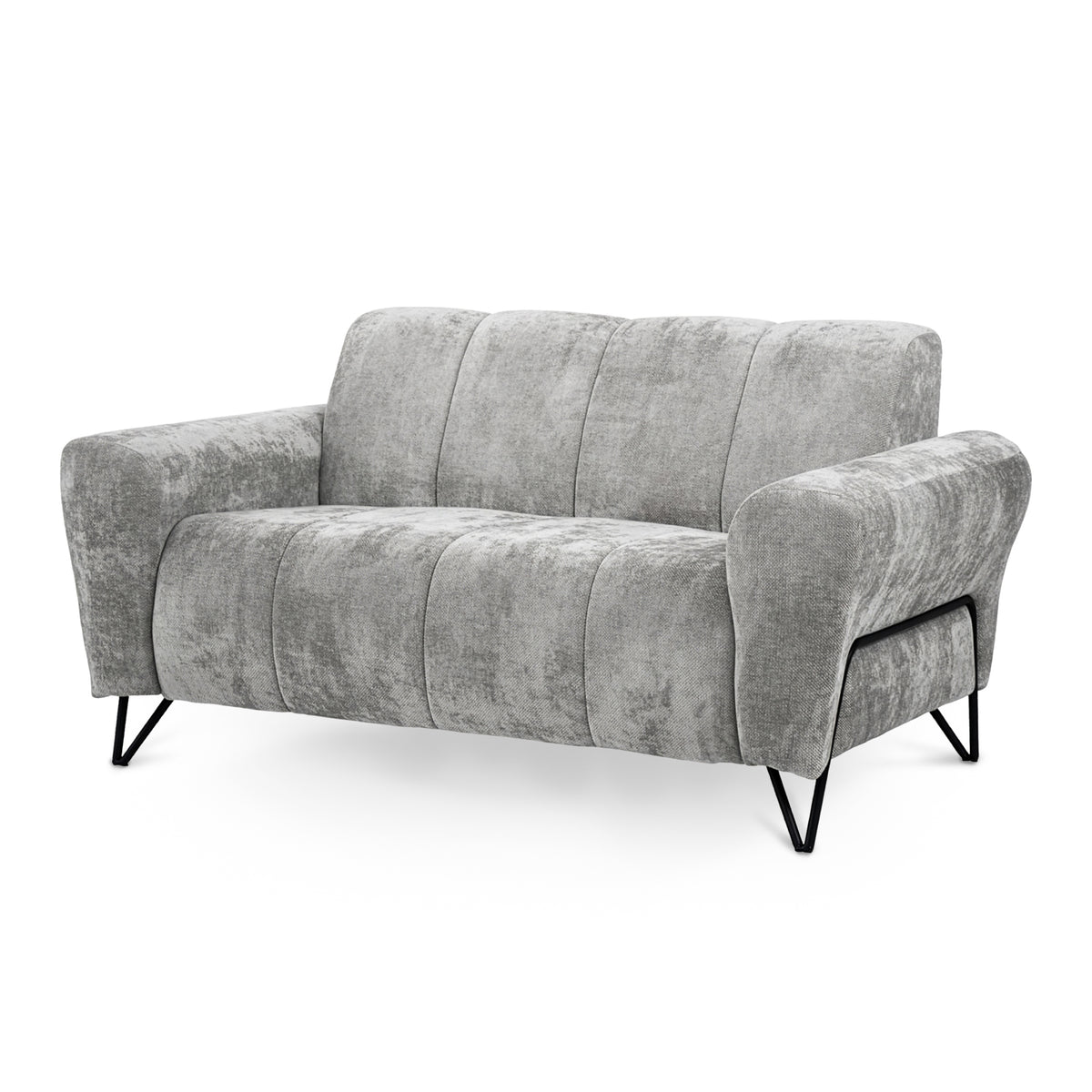 To-personers sofa til små rum, Vega-stof | Nellia Perlet Tåge (VEGA 12)