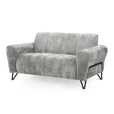 To-personers sofa til små rum, Vega-stof | Nellia Perlet Tåge (VEGA 12)