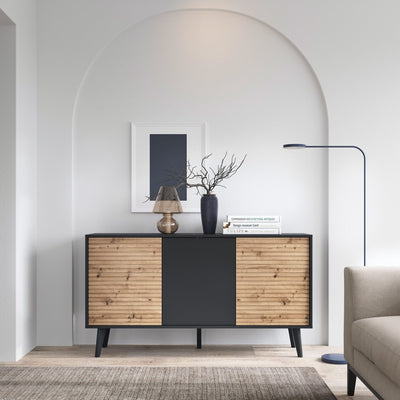 Kommode »Las« med låger, 154 x 83, i industriel stil – i indretningen