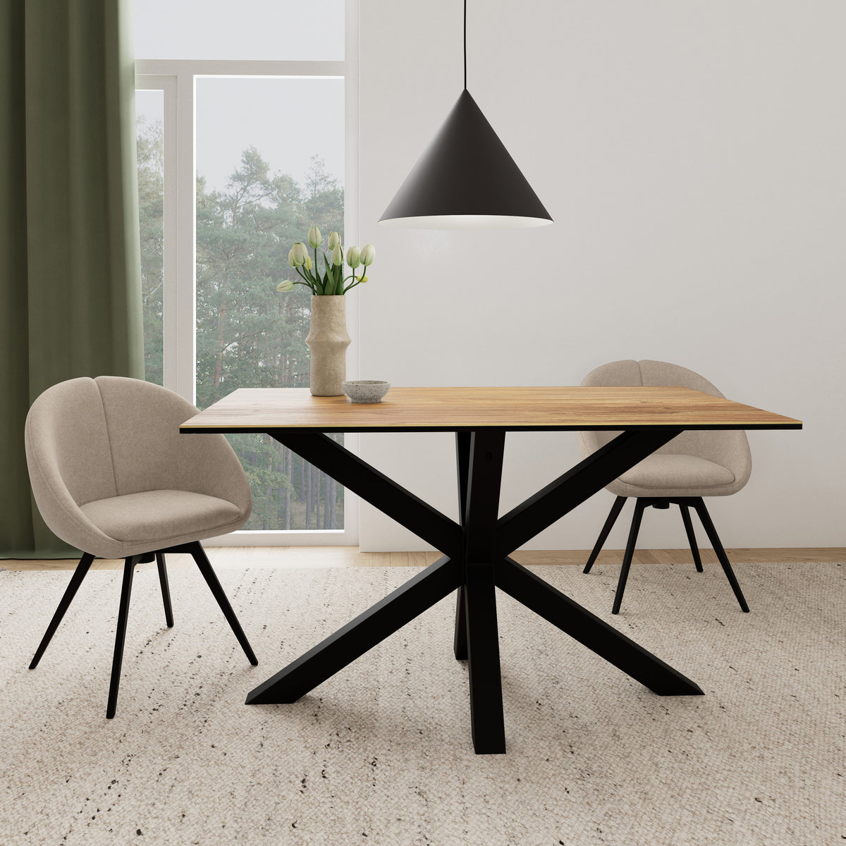 Oryss Classic-spisebord i industriel stil – i indretningen