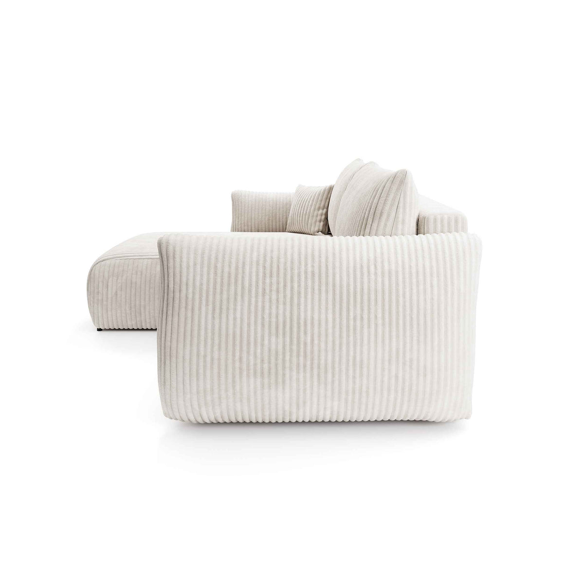 Alloro-hjørnesofa med sovefunktion, 257 cm, i moderne stil – set fra siden