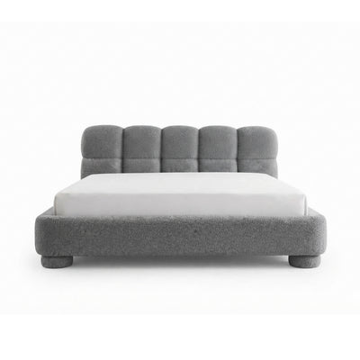 Lattro-polstret seng 120x200–200x200 med opbevaringsrum i modern organic-stil, stof i farven Coral – set forfra | Pillovely