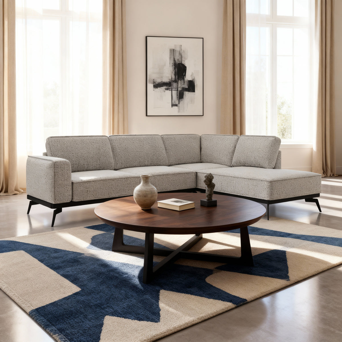 Rosalia Premium-hjørnesofa, 293 cm, i moderne stil – i indretningen