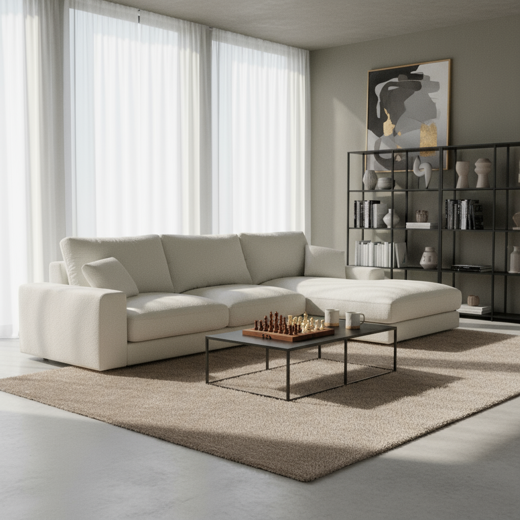 Harvesty Premium-hjørnesofa til 4–5 personer i minimalistisk stil – i indretningen