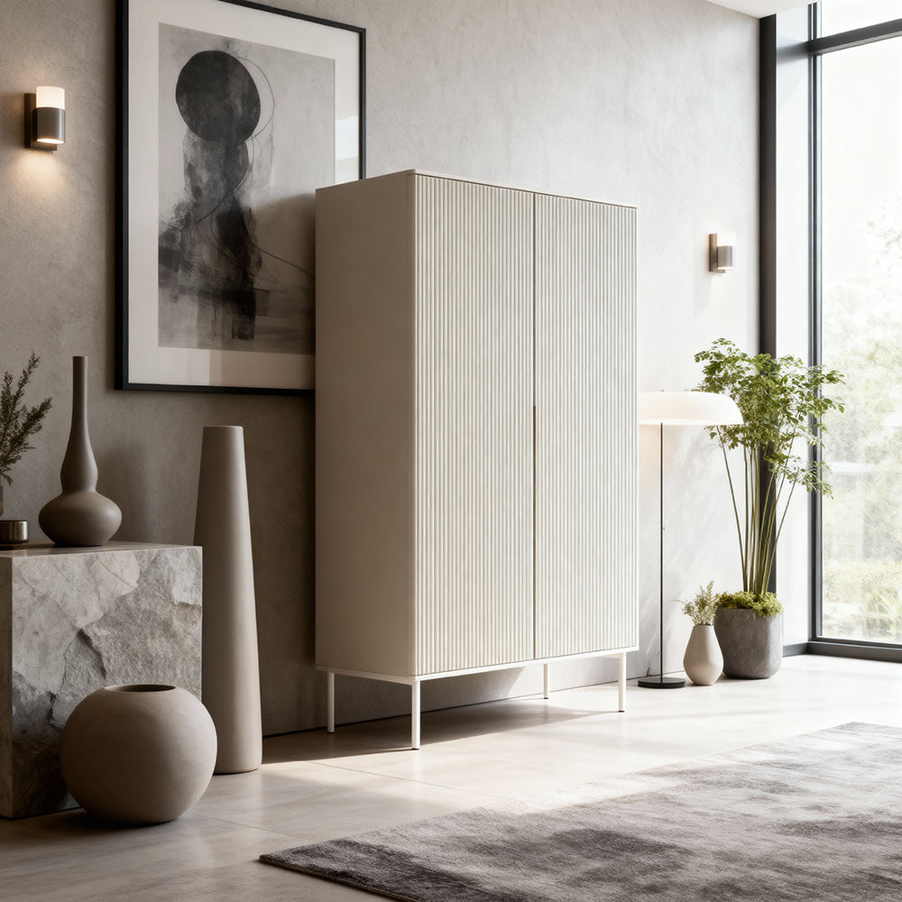 MuzZI høj kommode med låger, 99x123, i moderne stil – i indretningen
