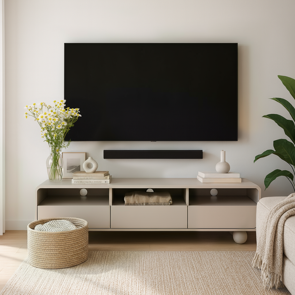 Ballo TV-bord til fjernsyn, 160x44, i japandi-stil – i indretningen