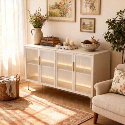 Lummer-kommode 181x83 med døre i elegant stil – i indretningen