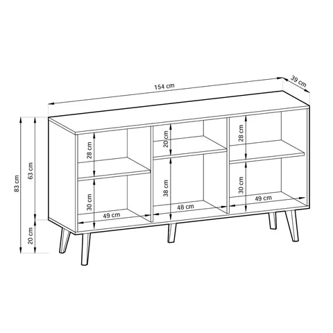 Kommode »Las« med låger, 154 x 83, i industriel stil – billede 5